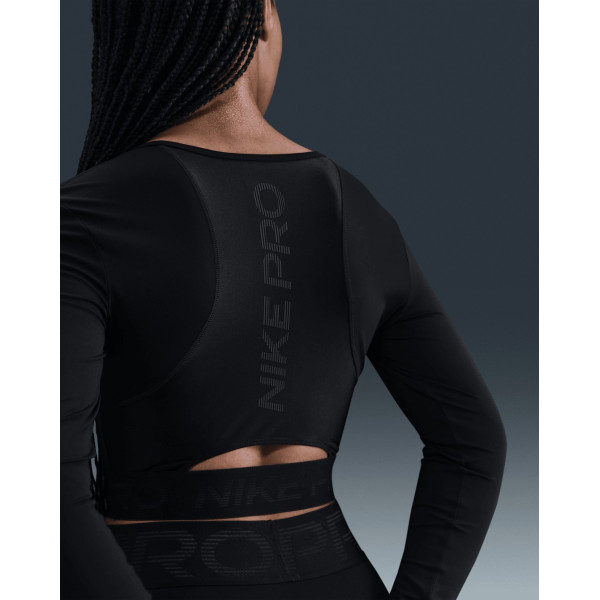 Женская футболка Nike Pro Dri-FIT Shine Cropped Top HV9992-010