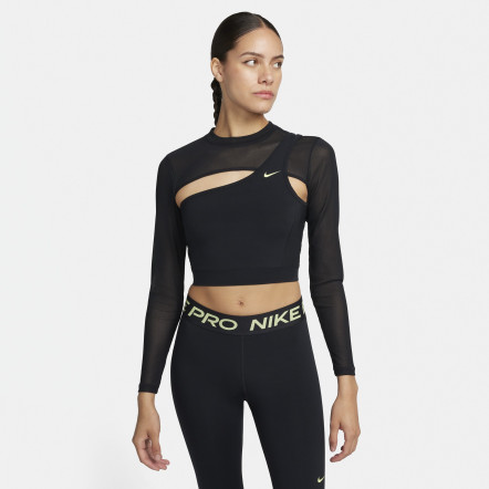 Женская футболка Nike Pro Long-Sleeve Cropped Top FB5683-010