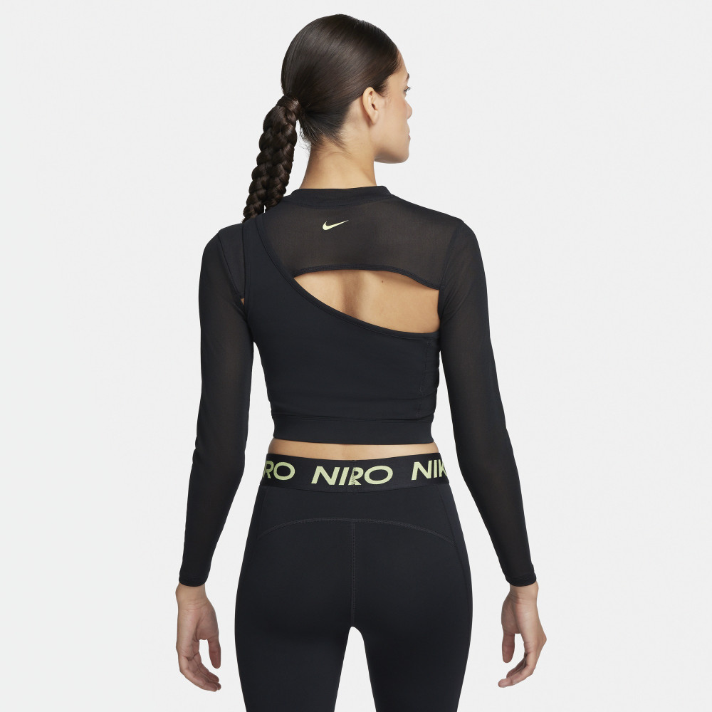 Женская футболка Nike Pro Long-Sleeve Cropped Top FB5683-010