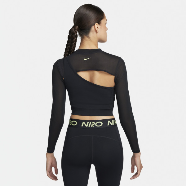 Женская футболка Nike Pro Long-Sleeve Cropped Top FB5683-010