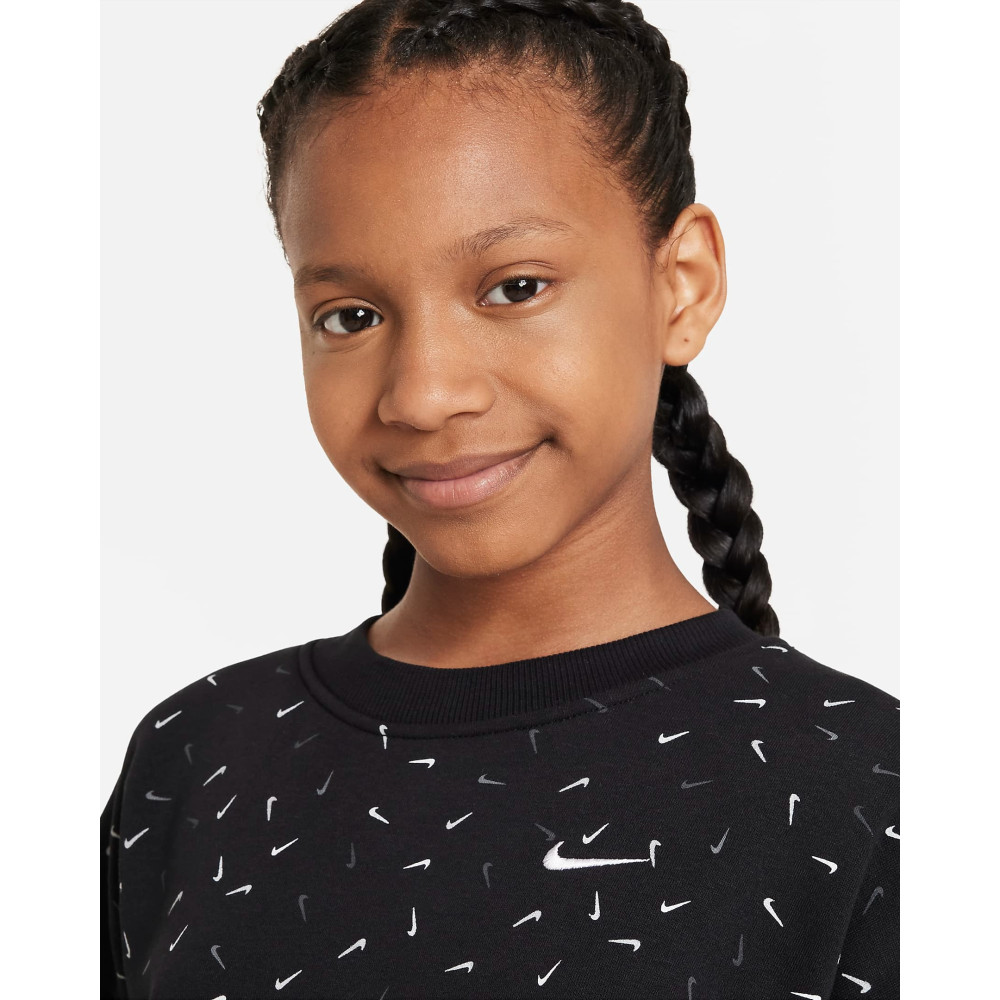 Дитяча спортивна кофта Nike Sportswear Club Girls Oversized Logo Crew FD2943-010