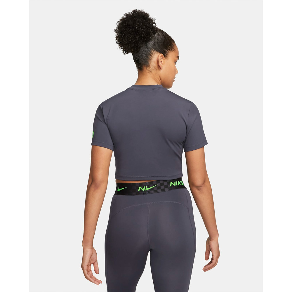 Женская майка Nike Pro Dri-FIT Graphic Cropped Top DX0078-015