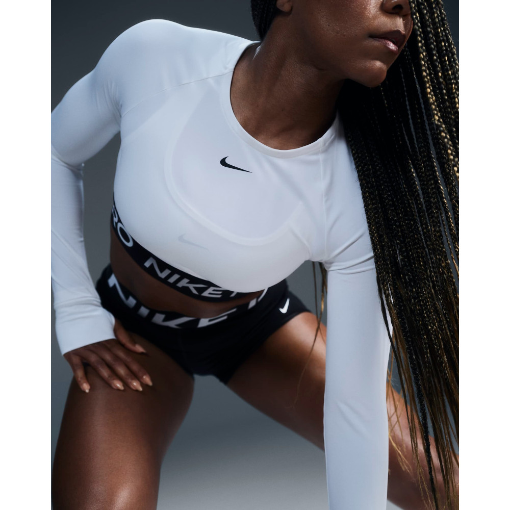 Женская футболка Nike Pro Long-Sleeve Cropped Top FV5484-100