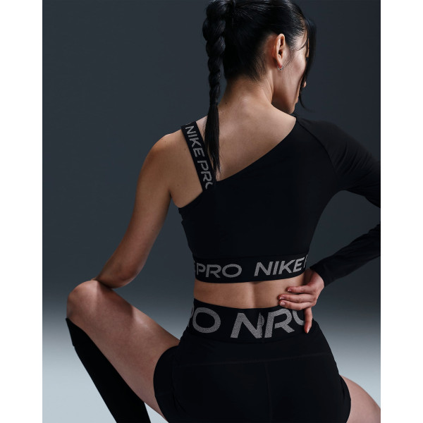 Женская футболка Nike Pro Dri-FIT Shine Cropped Top FV8100-010